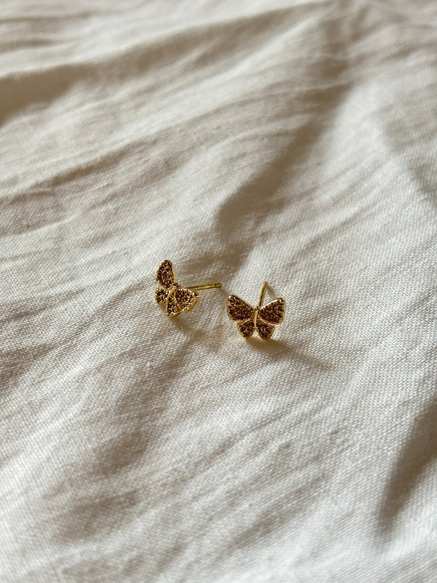 Broqueles mariposa con zirconias