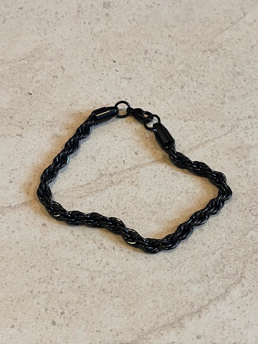 Pulsera caballero torsal negra