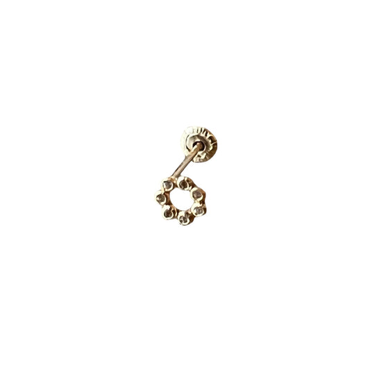 Piercing broquel circulo oro 10k